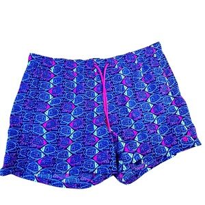 Vineyard Vines Blue and Pink Fish Print Shorts
